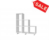 Manhattan Comfort 26AMC6 Cascavel Stair Cubbies with  6 shelves in White